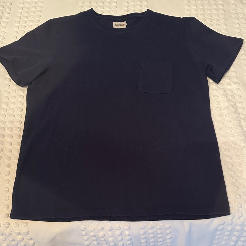 Navy Blue T-Shirt with Pocket